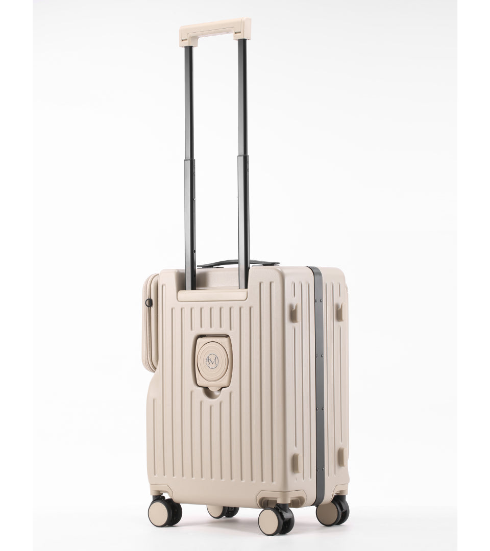 Front Open Carry-On – Smart Handbagage Koffer - 36 liter - Apricot