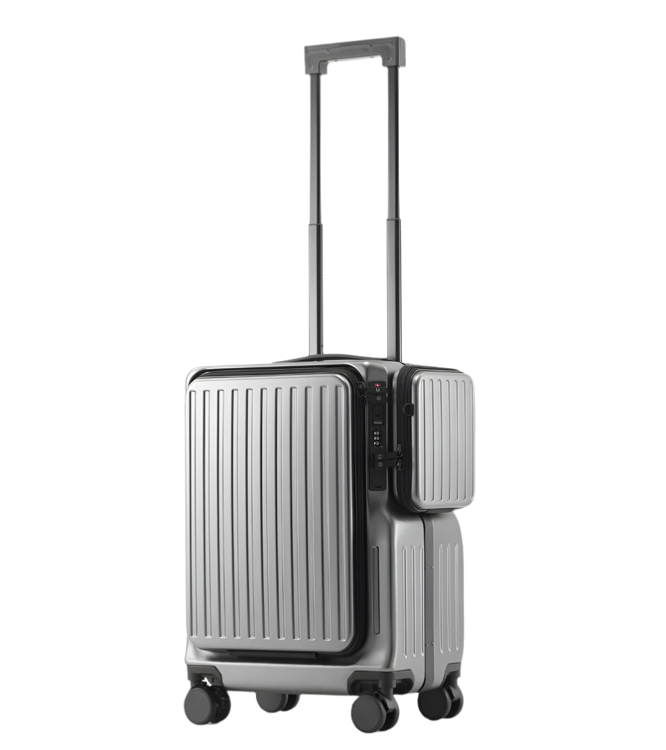 Front Open Carry-On – Smart Handbagage Koffer - 36 liter - Gray