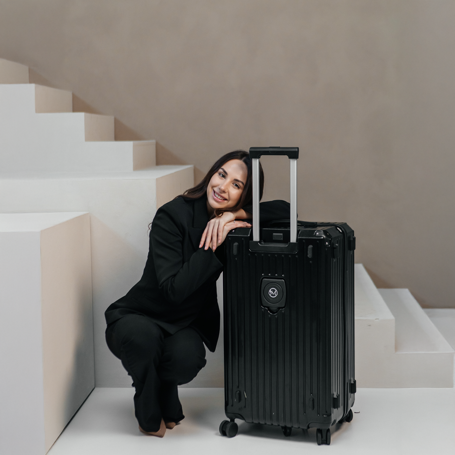 Smart Travel Suitcase - Large Check In Koffer 85 liter Black