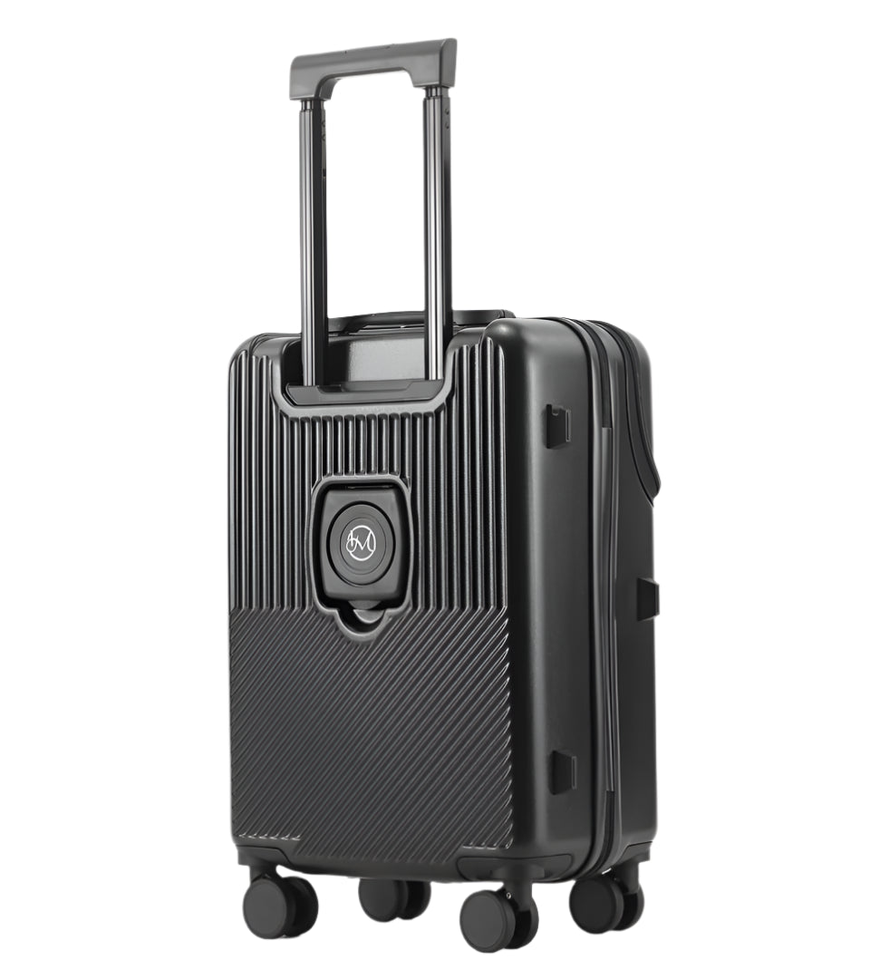 Front Open Suitcase H11 – Smart Handbagage Koffer - 35 liter - Black