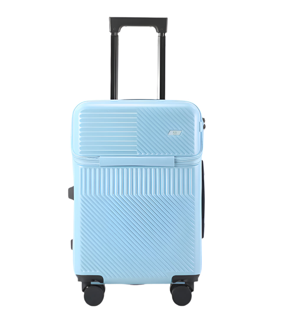 Front Open Suitcase H11 – Smart Handbagage Kofferr - 35 liter - Blue