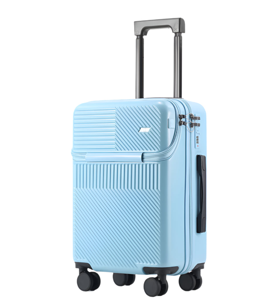 Front Open Suitcase H11 – Smart Handbagage Kofferr - 35 liter - Blue
