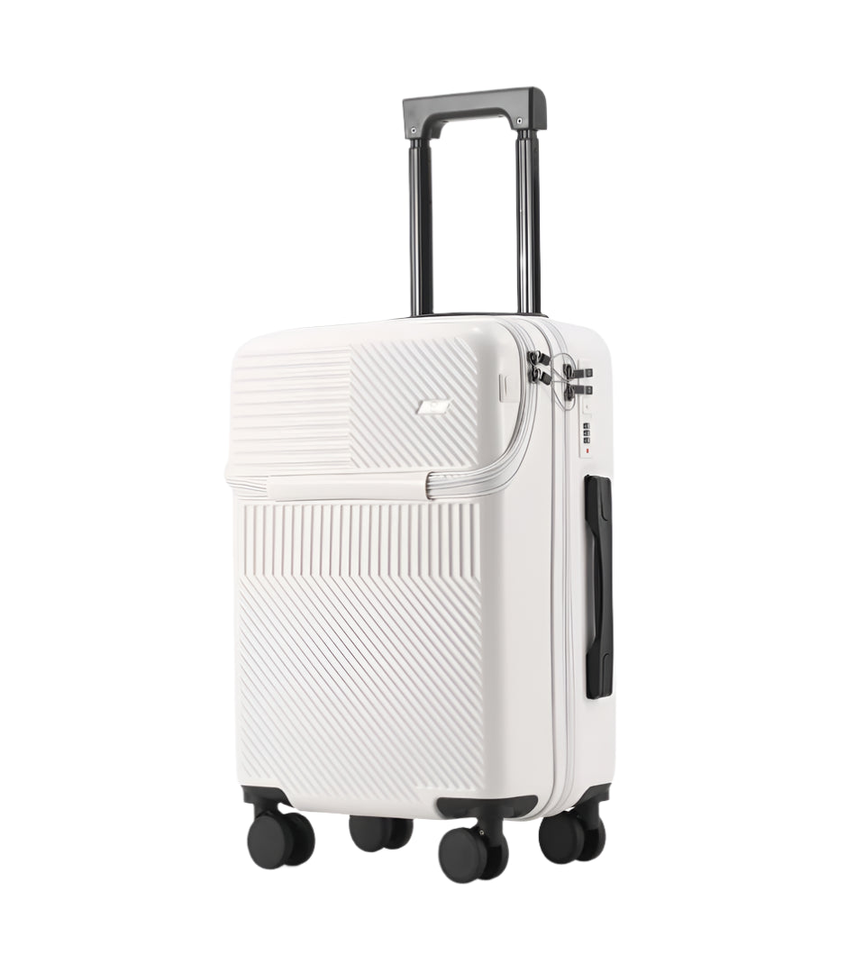 Front Open Suitcase H11 – Smart Handbagage Kofferr - 35 liter - Off White