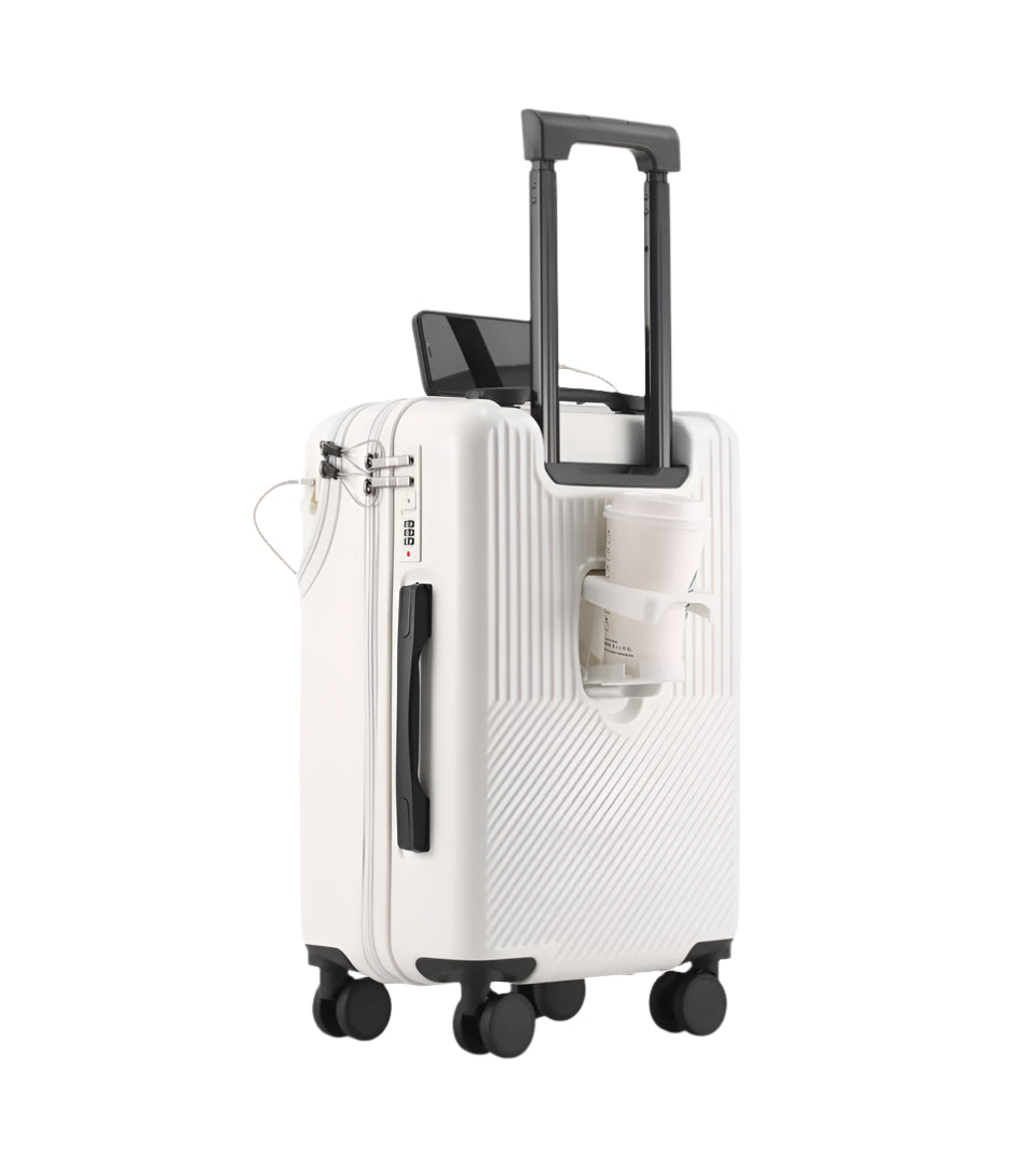 Front Open Suitcase H11 – Smart Handbagage Kofferr - 35 liter - Off White