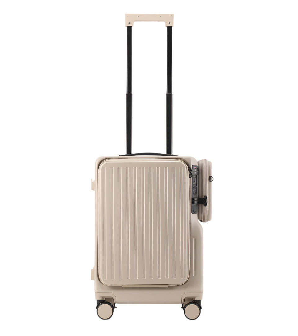 Front Open Carry-On – Smart Handbagage Koffer - 36 liter - Apricot