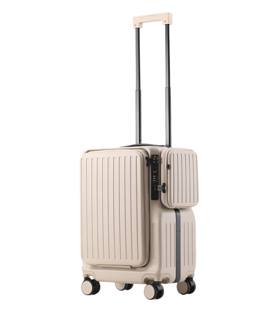 Front Open Carry-On – Smart Handbagage Koffer - 36 liter - Apricot